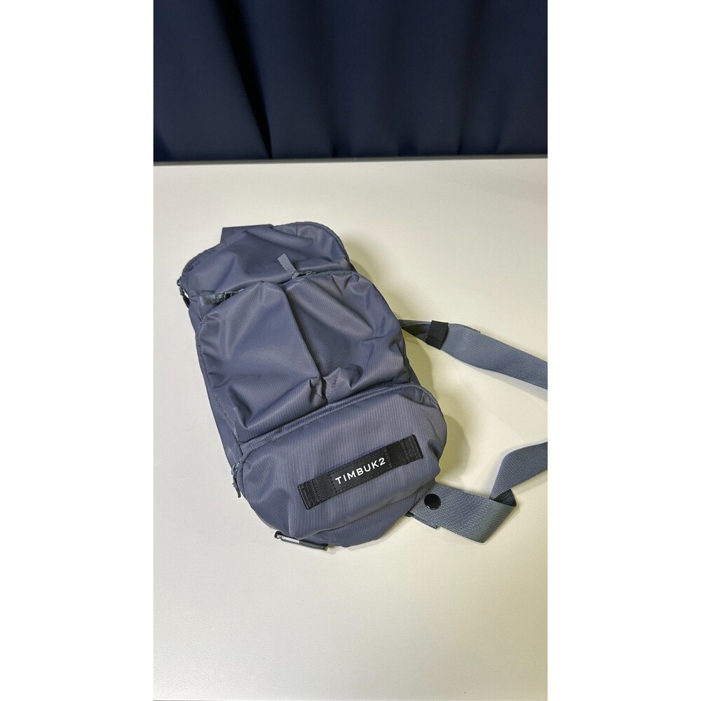 Timbuk2 Vapor Sling Crossbody Bag Grey/Blue Recycled Nylon Chest Bag EUC
